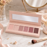 Boîte de maquillage en carton vide personnalisée avec logo, emballage rectangulaire pour palette de fards à paupières, avec miroir, taille personnalisée, directement de l'usine