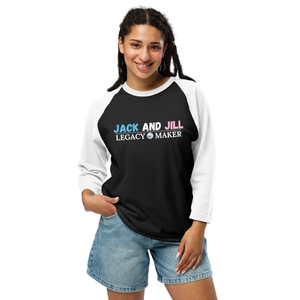 T-shirt Raglan Unisexe Legacy Maker à Manches 3/4 Noir, Style Baseball, Manches Contrastantes, Décontracté, Mélange de Coton, Athlétique, Usage Quotidien - Product Image 1