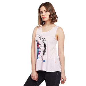 Camiseta sin Mangas de Primera Calidad, Elegante y Casual para Mujer, Talla Grande, Diseño Personalizado, Corte Regular, Estampado Sólido, Verano, Bangladesh - Product Image 3