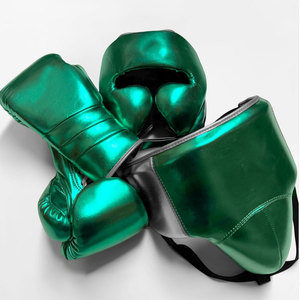 Conjunto de Protección de Cabeza y Entrepierna para Boxeo, de Cuero Vacuno Genuino, Profesional, de Alta Calidad, Transpirable, Cómodo, Duradero, de Varias Piezas - Product Image 1