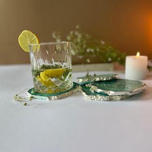 Premium Resin Coasters Handmade Stylish Drink Coaster Set For Living Room And Dining <b>Table</b> By AALIYAN IMPEX - Product Image 2