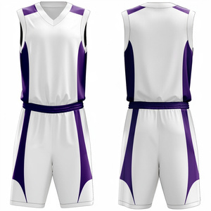 Ensemble de tenue de match de basketball : débardeur et short en tissu mesh respirant, impression personnalisée de l'identité et du logo du joueur - Product Image 4