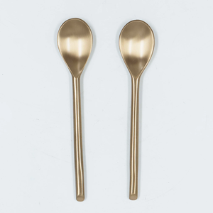 Cuchara de Té de Latón de Diseño Elegante y Duradero – Acabado Dorado de Lujo para Servir Té y Especias, para Uso Doméstico y Hotelero - Product Image 1