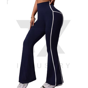 Nuevos Leggings de Yoga de Cintura Alta para Mujer, Tallas Grandes, Transpirables, de Spandex/Poliéster, Personalizables, Fitness, Moda, Sexy, Venta al Por Mayor, Negros - Product Image 2