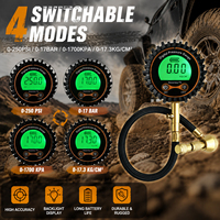 Manómetro Digital Universal Maisoon para Inflar Neumáticos con Pantalla LCD Retroiluminada, Presión Máxima de 250 PSI para Pruebas de Vehículos