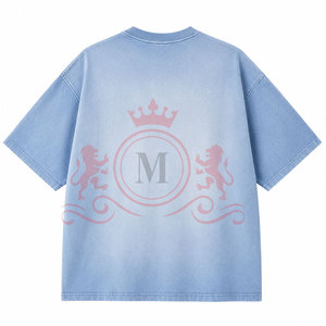 Camiseta de Alta Calidad con Hombros Caídos y Efecto Desgastado por el Sol, en Algodón Ligero para un Estilo de Vida al Aire Libre Cómodo - Product Image 3