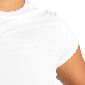 T-shirt personnalisé en gros pour femme, col rond uni, manches courtes, sport, gym, yoga, fitness, haut décontracté d'été, vêtement de sport - Product Image 2