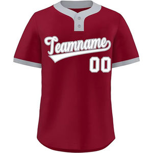 Tissu 100% polyester de haute qualité, respirant, séchage rapide, design uniforme de baseball, deux tons, personnalisé, pas de minimum, maillot - Product Image 4