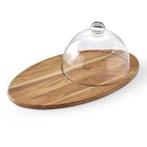 <b>Dome</b> with wooden base <b>cake</b> <b>dome</b> cloche <b>cake</b> cover <b>glass</b> cloche food cover <b>dome</b> dessert display <b>dome</b> bakery display <b>dome</b> - Product Image 4