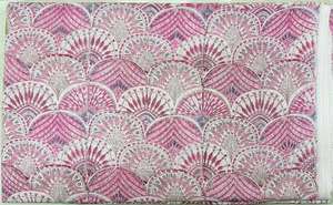 Tissu en coton imprimé floral indien de qualité supérieure, motif pêche, baie et bleu, pour vêtements, artisanat et décoration intérieure - Product Image 2