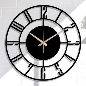 Modern Metal Wall <b>Clock</b> Decorative Round Wall <b>Clock</b> with Gold Hands for Living Room Bedroom Office Decor - Product Image 3