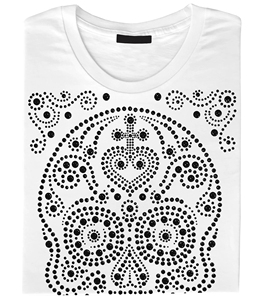 T-shirt pour homme noir avec strass, motif grue, design oiseau scintillant, manches courtes, streetwear de luxe pour soirée et mode, haute qualité - Product Image 2
