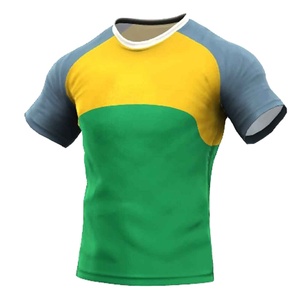 เสื้อรักบี้รุ่นใหม่ล่าสุด สกรีนโลโก้ด้านหน้าได้ ผลิตจากโพลีเอสเตอร์ 100% ระบายอากาศได้ดี แห้งเร็ว แขนสั้น ใส่ได้ทั้งชายและหญิง สำหรับฤดูใบไม้ร่วง รับผลิตแบบ OEM - Product Image 3