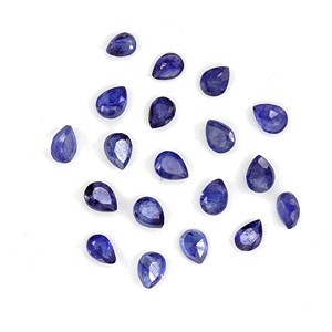 Saphirs bleus naturels de Bangkok, taille poire calibrée 3x4mm, pierres précieuses de saphir bleu naturel facettées pour la création de bijoux - Product Image 6