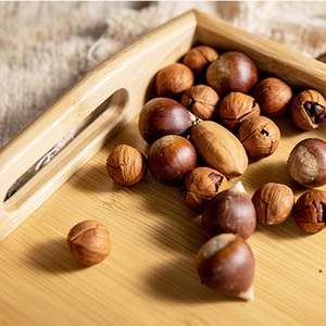 Bamboo Rectangle <b>Storage</b> Trays Set of 3 Stackable Wooden Serving Tray <b>with</b> Handle Minimalist Design for <b>Table</b> Organization - Product Image 5