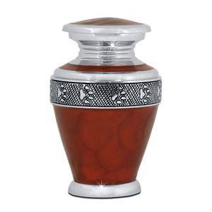 Urna cromada para mascotas, urna conmemorativa para cremación, urna artesanal con acabado cromado, tributo elegante para decoración del hogar. - Product Image 1