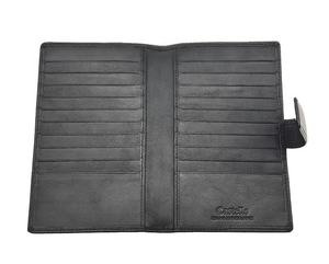 Best Selling Castello 2024 New Design Genuine Cowhide Soft Leather Slim Long <b>Wallet</b> Open Closure for Men <b>Women</b> Unisex Polyester - Product Image 4
