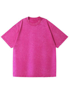 T-shirts en coton de haute qualité pour hommes, style décontracté, avec bords usés, coutures inversées, épaules tombantes, manches courtes, personnalisables - Product Image 2