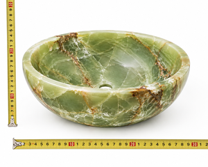 Vasque en Onyx Vert Naturel Faite à la Main et Personnalisée, Modèle Poli Feng Shui, Lavabo de Salle de Bain, Vente en Gros Directe d'Usine du Pakistan - Product Image 2
