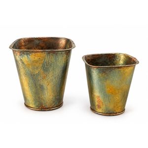 Vente en gros de pots à plantes en métal cannelé modernes, finition cuivre antique, pots décoratifs d'intérieur, pots à fleurs de luxe, décoration de jardin et de maison - Product Image 6
