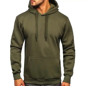 Wholesale Plus Size Men's <b>Hoodies</b> 100% Cotton Fleece Casual Pullover with Pocket Quick Dry Breathable Custom Printing for Winter - Product Image 5