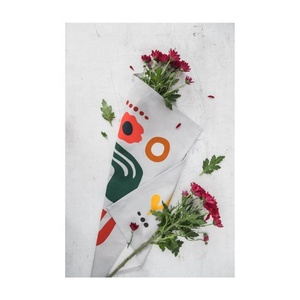 100% serviettes de cuisine en coton bio respectueux de l'environnement DTG imprimé animal personnalisé brodé réutilisable utilisation de la salle à manger à domicile - Product Image 3