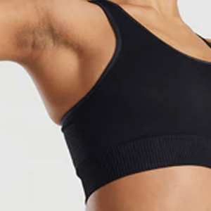 Sujetador deportivo sin costuras de alto soporte para mujer, para yoga, correr, gimnasio, talla grande, top deportivo con encaje decorativo y patrón liso en la parte delantera - Product Image 6