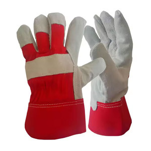 New Latest Style Best Design Top Super Quality Cow Split Leather Working Safety Gloves For Hot Sale for Industrial Use - Product Image 3