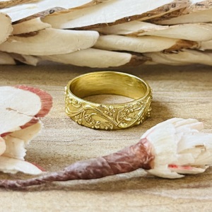 Anillos de latón bohemios con banda floral de moda 2026 para mujer, chapados en oro de 18k, joyería de flor y enredadera para venta al por mayor/OEM/ODM - Product Image 4