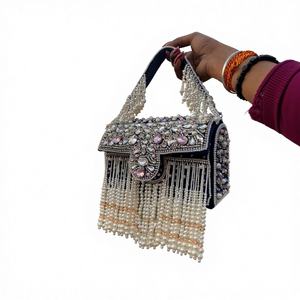 Traditional Wine Color Handcrafted Leather <b>Handbag</b> with Zipper Closure Personalized Ladies Wallet Purse & Girls <b>Accessories</b> - Product Image 3