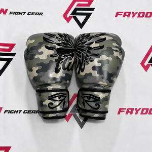 ถุงมือชกมวยไทย Fairtex รุ่นสั่งทำพิเศษ พิมพ์ลายเหยี่ยว สีฟ้า - Product Image 6
