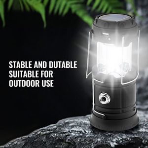 Set di 4 Lanterne LED Ricaricabili per Campeggio, Torce Pieghevoli Portatili con Ricarica Solare e USB, Luce a Lunga Durata per Uso Esterno - Product Image 6