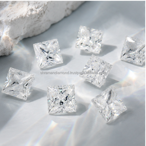 SHRAMAN DIAMOND Diamants en vrac de qualité supérieure pour la fabrication de bagues et boucles d'oreilles, taille princesse, cultivés en laboratoire, 5,3 mm, couleur F, clarté VS, vente en gros - Product Image 1