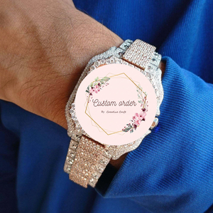 นาฬิกาข้อมือผู้ชายสแตนเลสสตีลทรงเหลี่ยมประดับเพชรโมอิสซาไนต์ สไตล์ฮิปฮอป แฟชั่น พร้อมหน้าปัดคริสตัลแซฟไฟร์และเข็มบอกเวลาแบบกลไก - Product Image 4