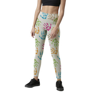 Leggings de yoga taille haute pleine longueur avec imprimé langue de dessin animé, en Spandex et Polyester, extensibles dans les quatre sens, taille élastique - Product Image 5