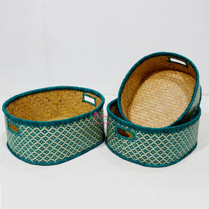 Artex Dong Thap Handmade Palm Leaf and Wicker Storage <b>Baskets</b> <b>for</b> Kitchen and <b>Gift</b> Use - Product Image 2