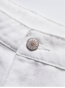 Shorts de Mezclilla de Cintura Alta para Mujer TRIBON SPORTS, Bordado de Estrellas, Ropa Casual de Verano, Algodón Blanco, Corte Recto, Ajuste Ceñido, Secado Rápido - Product Image 5
