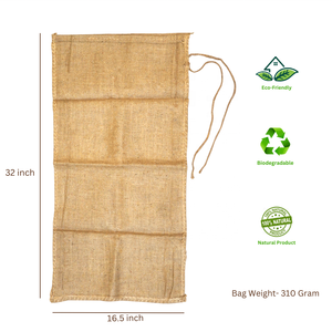 Bolsa de arena de yute de alta resistencia con saco biodegradable con cordón para la construcción Barrera de control de erosión Soporte de pared y cimentación - Product Image 2