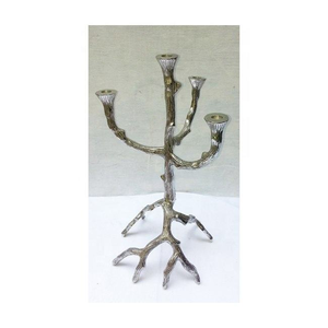 Candelabro de metal para decoración de mesa / Portavelas moderno, soporte decorativo para interiores y exteriores - Product Image 1
