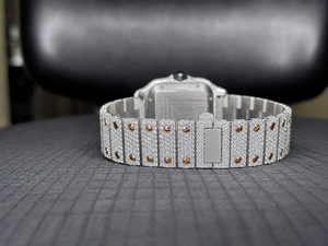 Reloj Clásico con Diamantes VVS y Moissanita, Estilo Árabe, Esfera Cuadrada con Pavé, Movimiento Automático, Reloj de Pulsera Hip Hop para Hombre - Product Image 2