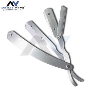 Navaja de Afeitar Profesional de Acero Inoxidable con Bloqueo Giratorio y Hoja Recta, Estuche de Cuero, para Hombres y Mujeres, Afeitado de Bikini - Product Image 6