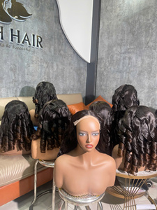 Long <b>Wig</b> 22" Virgin Remy Vietnamese Bouncy <b>Wavy</b> Natural Color with Closure 5x5 Glueless Transparent Lace Density 180% Human Hair - Product Image 1