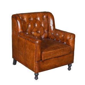 Classic Tufted Modern Brown Leather <b>Sofa</b> Chair Premium Armchair <b>Inflatable</b> Adjustable for Home Hotel Furniture - Product Image 2