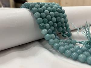 Factory <b>Directly</b> Wholesale CC JEWELRY Natural Stone Loose Blue Crystal Round 10MM Aquamarine <b>Beads</b> - Product Image 2