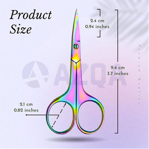 Tijeras para Cutículas de Acero Inoxidable con Recubrimiento de Titanio Arcoíris, con Puntas de Precisión Fina para el Cuidado de las Manicuras - Product Image 2