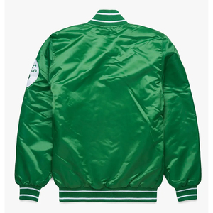 Chaqueta Varsity Verde Celtics para Hombre, Diseño con Parche de Logotipo Bordado, Chaqueta Bomber Informal para Otoño - Product Image 6