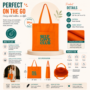 กระเป๋าผ้าแคนวาสเนื้อดีพร้อมช่องใส่ของ |   เป็นมิตรกับสิ่งแวดล้อม ใช้ซ้ำได้ สำหรับการช้อปปิ้ง การเดินทาง ของใช้ในชีวิตประจำวัน ทนทาน คุณภาพพรีเมียม - Product Image 5
