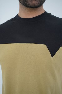 Summer Formal Khaki Black 100% Cotton Breathable Solid <b>Knitted</b> Panel Short <b>Set</b> - Product Image 5