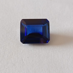Zafiro Azul Sintético Corte Esmeralda, Gema Suelta de Alta Claridad, Piedra Premium para Joyería, Grado de Exportación, Fábrica OEM - Product Image 3