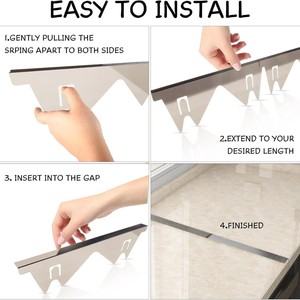 2 PCS Stainless steel stove <b>gap</b> cover Adjustable oven <b>gap</b> filler Kitchen appliance sealer Detachable standing type - Product Image 1